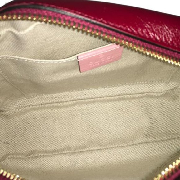 Gucci Women's Marmont Matelasse Leather GG Small Cross Body Bag Red Color DM - Picture 11 of 12